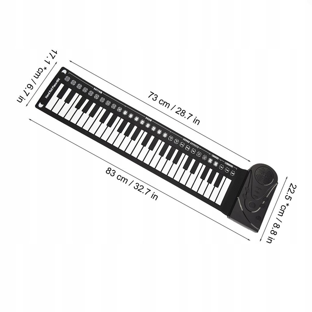 Tragbares Elektronikklavier mit Silikon-Roll-Up-Tastatur 49 Tasten