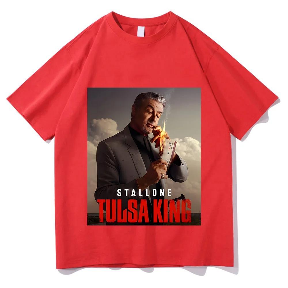 

Футболка Tulsa King Графический Принт Винтажная Высокое Качество Футболка С Коротким Рукавом Хлопок Модная Футболка Camisetas О-образный Вырез Одежда S