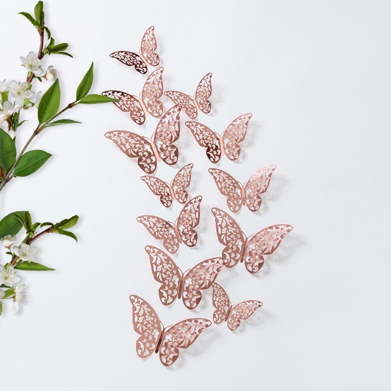 3D Realistic Double-Layer Butterfly Wall Stickers for Home Décor