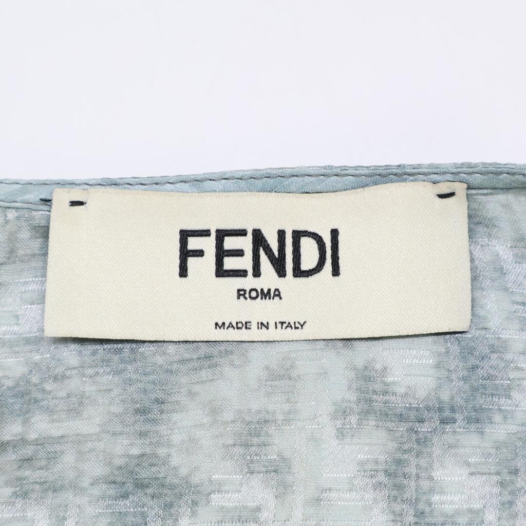 FENDI [Excellent Condition/Domestically Authorized/Made in 2011] FDD027ARUF Monogram 100% Silk Maxi Dress dress 38 multicolorUsed
