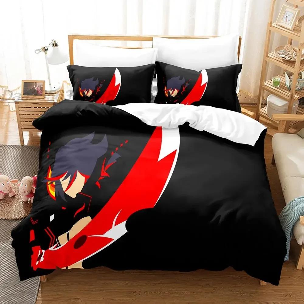 Fashion KILL La KILL Bedding Set,Duvet Cover Comforter Bed Set Quilt Cover Pillowcase,King Queen Twin Size Boys Girls Adultse