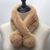Faux Fur Plush Windproof Student Gift Neckerchief Plush Scarfs Fur Ball Cross Scarf Warm Bib