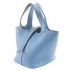 HERMES Picotin18 PM Handbag Blue gene light blue/SilverHardware Taurillon Clemence Women Used