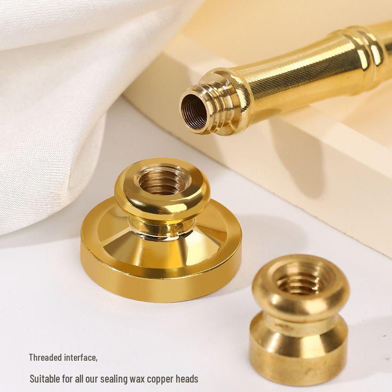 Mini Bamboo Joint Brass Handle Sealing Wax Stamp
