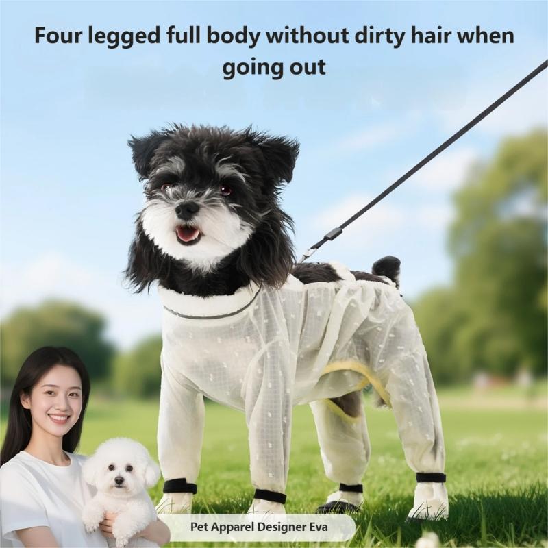 Full Coverage Waterproof Protective Dog Pants With Shoes For Breeds AntiDust Design Suspenders For Pet Walking Essential