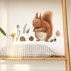 Cartoon Eichhörnchen Tannenzapfen Aufkleber Schlafzimmer Wohnzimmer Türaufkleber Heimdekoration Wandaufkleber Selbstklebend