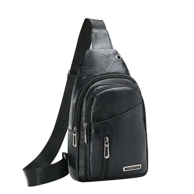 Men'S Crossbody Bags Men'S Chest Bag Designer Messenger Bag Leather Shoulder Bags Diagonal Package Large Capacity Bag For Travel