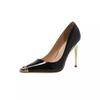 Black High Heels Women's New Spring and Autumn Sexy Pointed Design Sense Niche Temperament Celebrity Stiletto