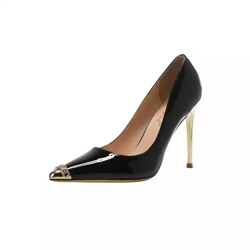 Black High Heels Women's New Spring and Autumn Sexy Pointed Design Sense Niche Temperament Celebrity Stiletto