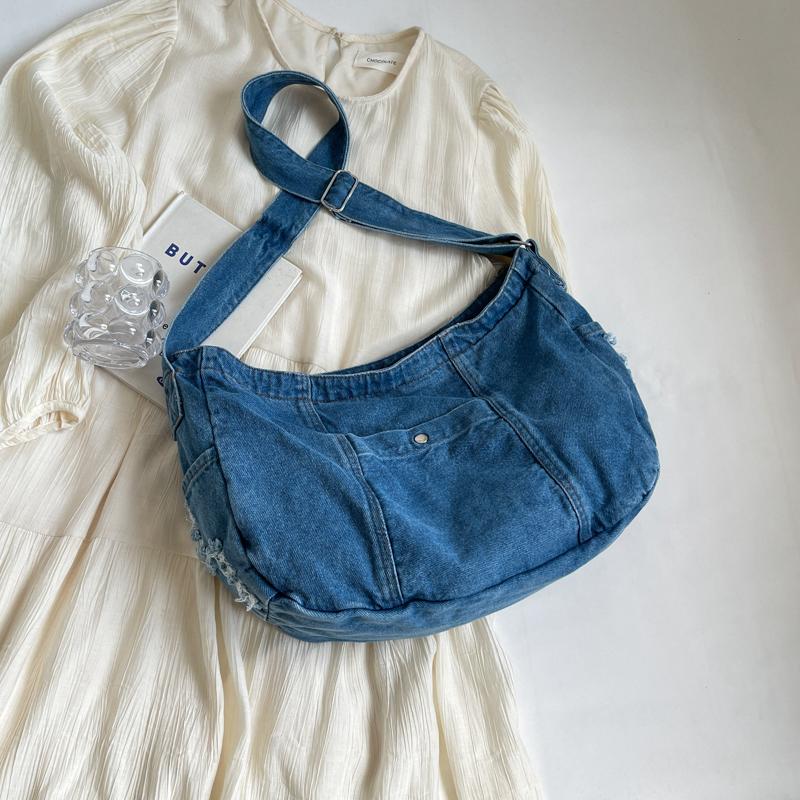 Denim Bag Messenger Bag Women's Crossbody Bag Student Classes Shoulder Bag