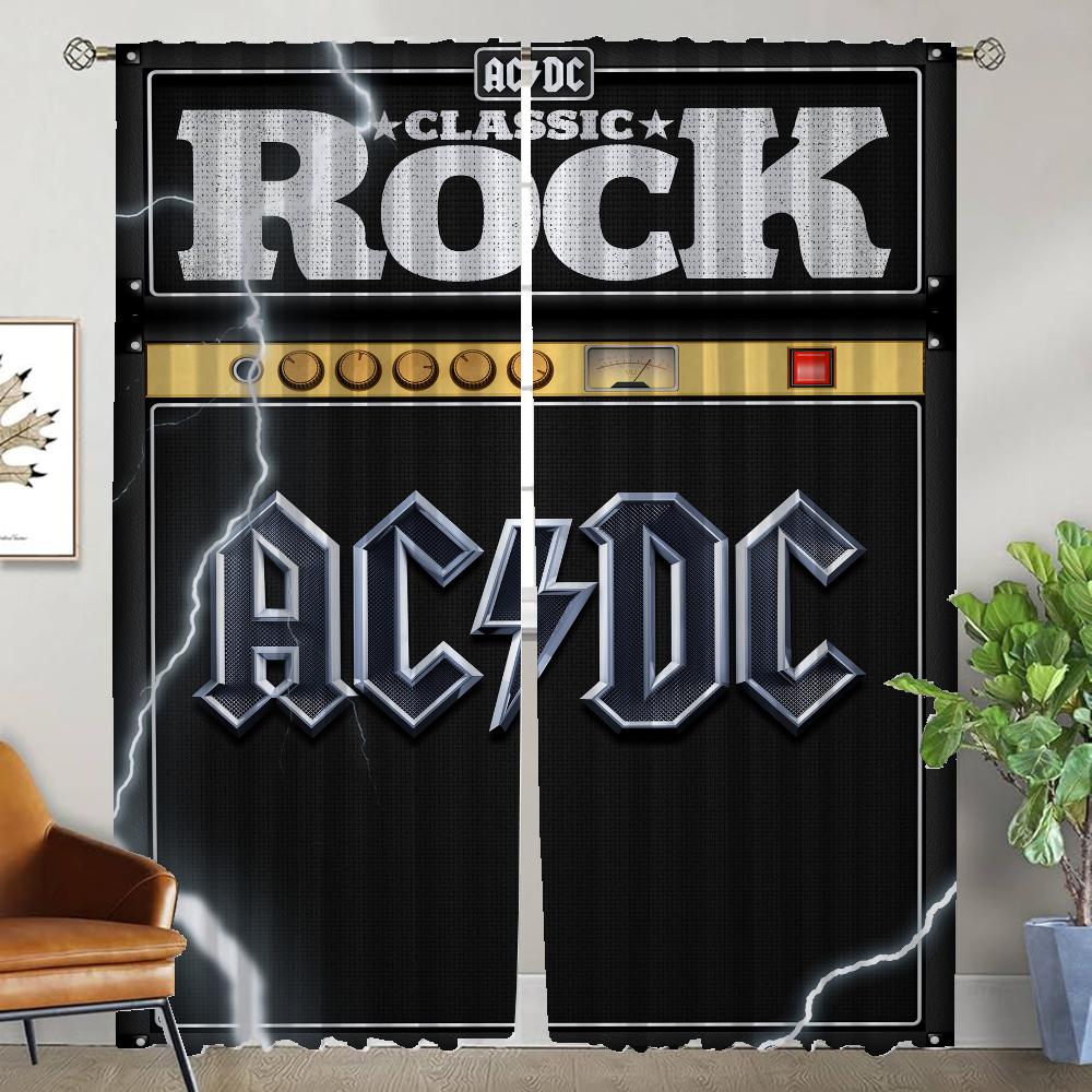 Rock-ACDC Halloween Decoration Home Interior Curtains for Living Room Curtain Shades Tulle for Bedroom Partition Kitchen Elegant