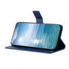 For iPhone 17 Pro Case Line Pattern Wallet Leather Phone Cover with Wrist Strap