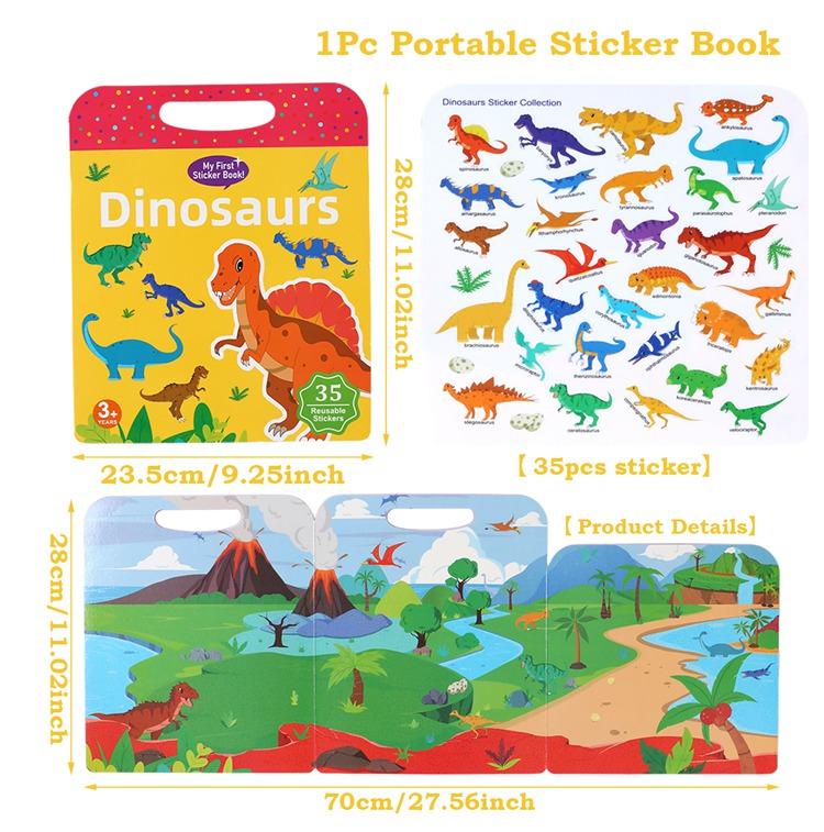 

Горячие новые детские наклейки-сцены, сделай сам, ручная наклейка-головоломка, книги, многоразовые мультяшные животные, обучающие познавательные игрушки для детей, подарок