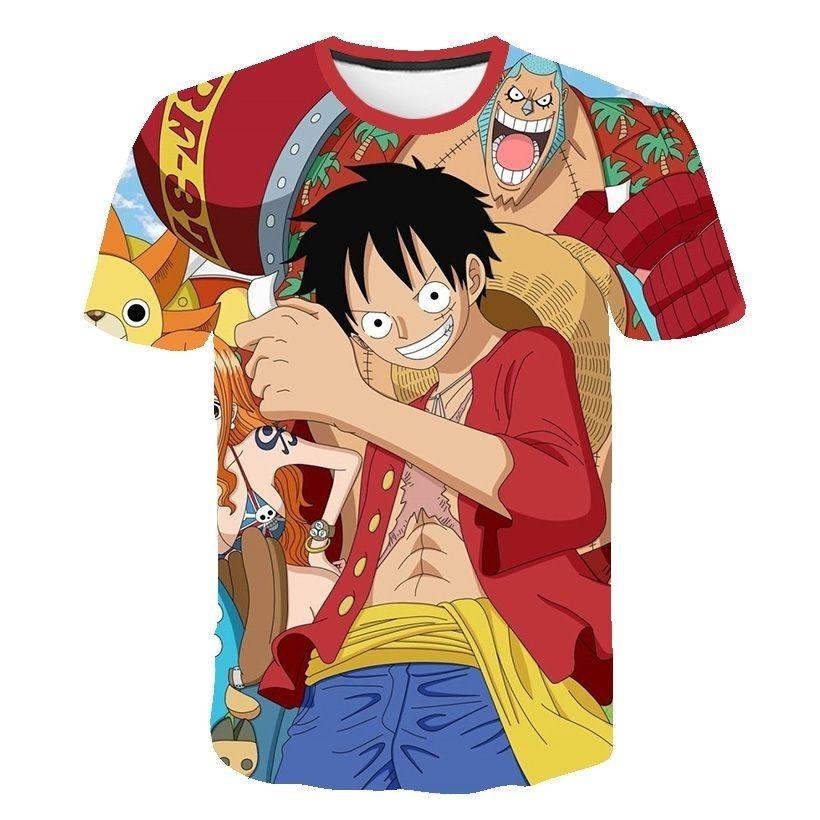 Letní nové, žhavé, prodávané, anime postavy, 3D digitální tisk, mládežnický trend, módní kreativní trend, pánské tričko