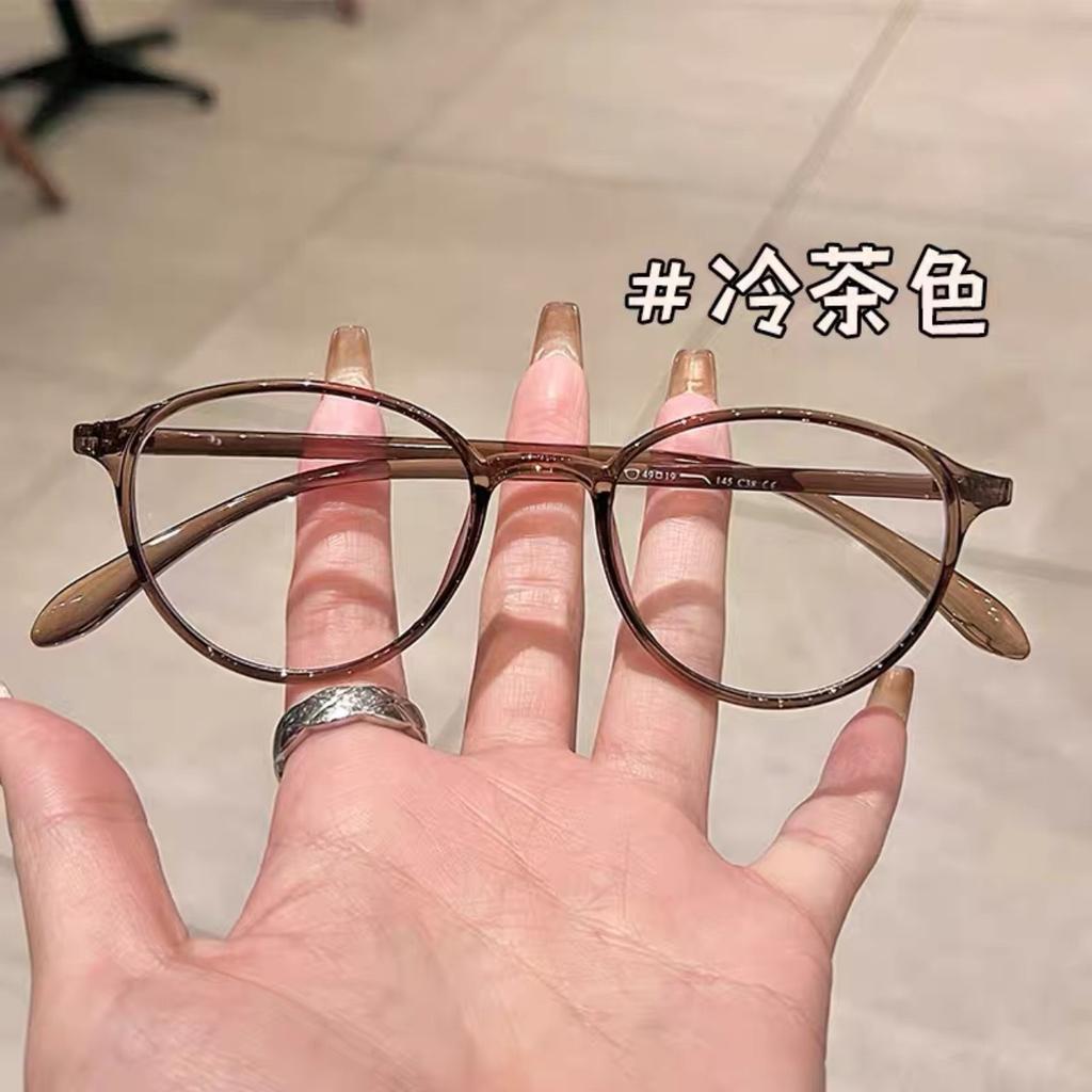 No makeup TR ultra-light glasses frame female Internet celebrity myopia glasses frame male literary flat glasses retro anti-blue glasses