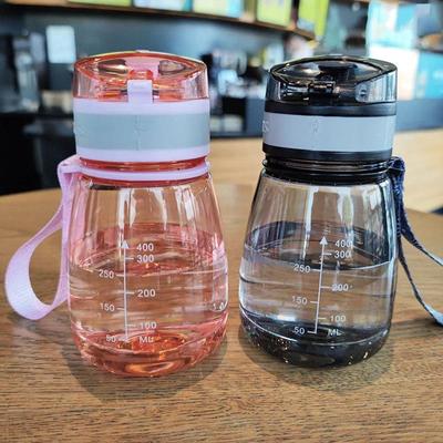 400ml Mini Büyük Göbekli Bardak Plastik Su Şişesi Pipetli Spor Su Şişesi Taşınabilir Sızdırmaz Su Bardağı Öğrenci Kız Hediyesi