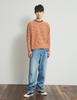 LORES Textured Striped L/S Tee - Brick