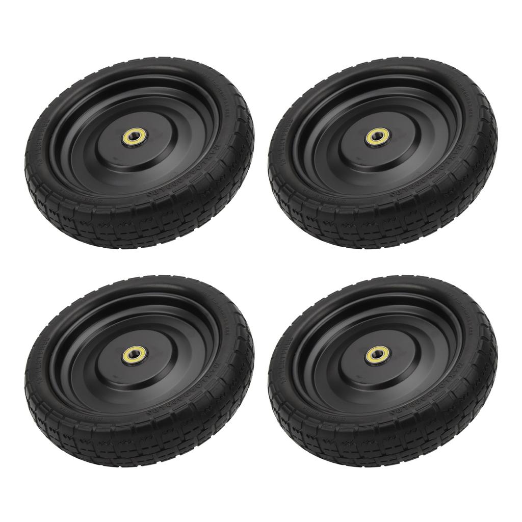 4 Stück Wagenreifen 13 Zoll Vollgummireifen Aufpumpfrei Verschleißfest Polyurethan Ersatz für Bollerwagen