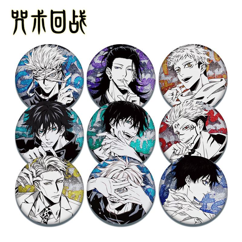 Jujutsu Kaisen Pet Double Flash Badge 112-120 75mm 58mm Pin Tinplate All Characters Anime Merchandise Collectible Present