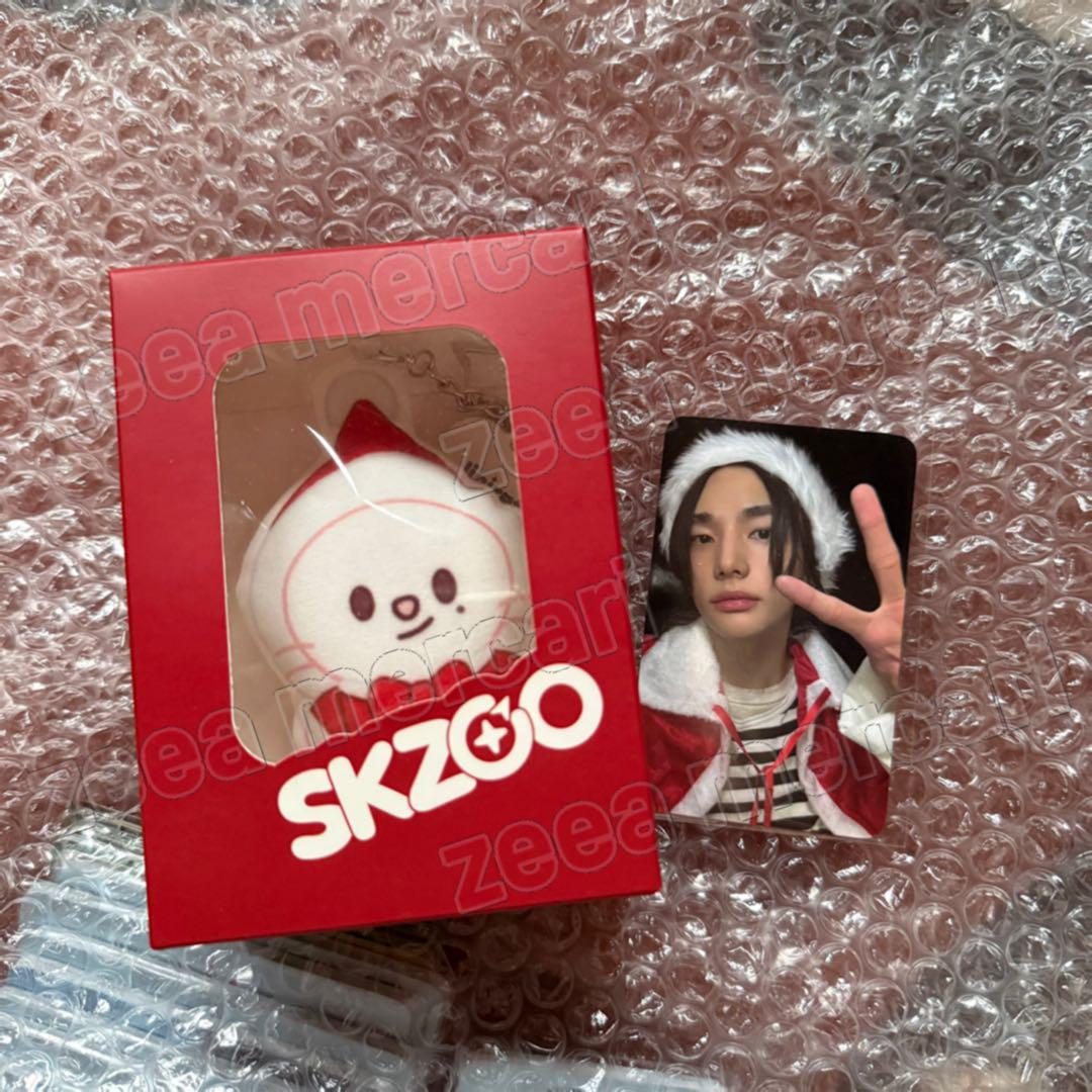 

[USED] SKZOO Genielet Cushion Keychain + Hyunjin Trading Card