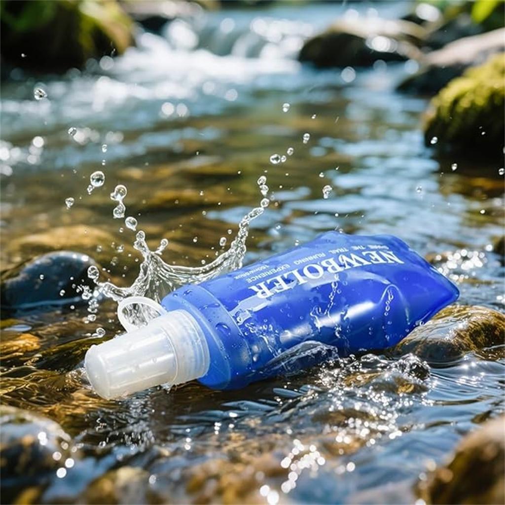 TPU Weicher Wasserbeutel – Tragbare Faltbare Outdoor-Sport-Wasserflasche, Wiederverwendbare Trinkflasche für Cross-Running, Wandern und Radfahren