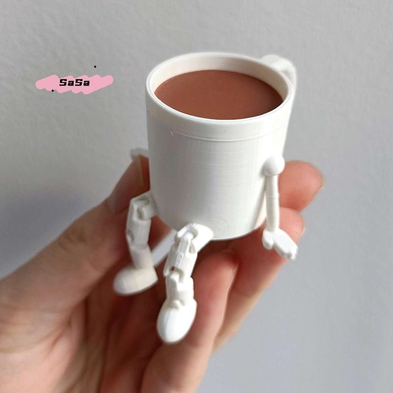 S-1 Pc 3D Printed Chocolate Figurines With Movable Joints Realistic Desktop Decorations For Home Office Ornamental Sculptures