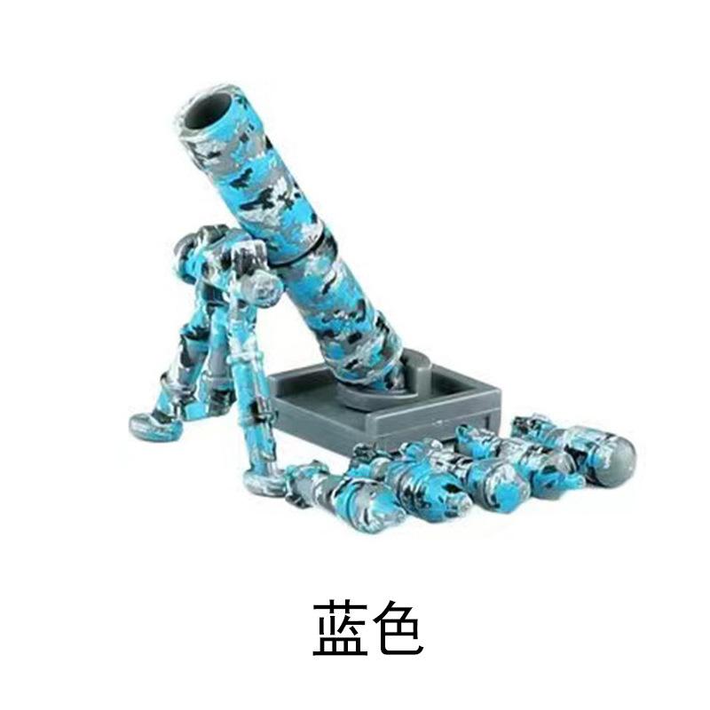 

Кукольная сцена Военная техника Оружие с камуфляжным минометом Строительный блок Игрушка Аксессуары