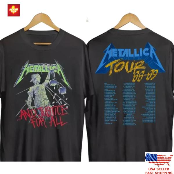 В тренде НОВЫЙ Винтажный Графический Футболка Metallica И правосудие для всех Тур 1988 Футболка Унисекс S