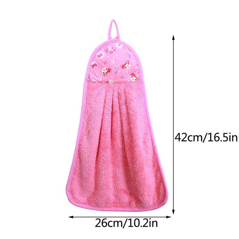 Coral Fleece Bathroom Supplies Soft Hand Towel Absorbent Cloth Rag Hanging Cloth Cleaning Supplies Kitchen Accessories