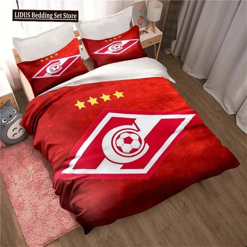 FC Spartak Moscow Football 3D Print Bedding Set Cute Quilt Cover Bed Cover With Pillowcase Custom Bedding Queen King Full Size