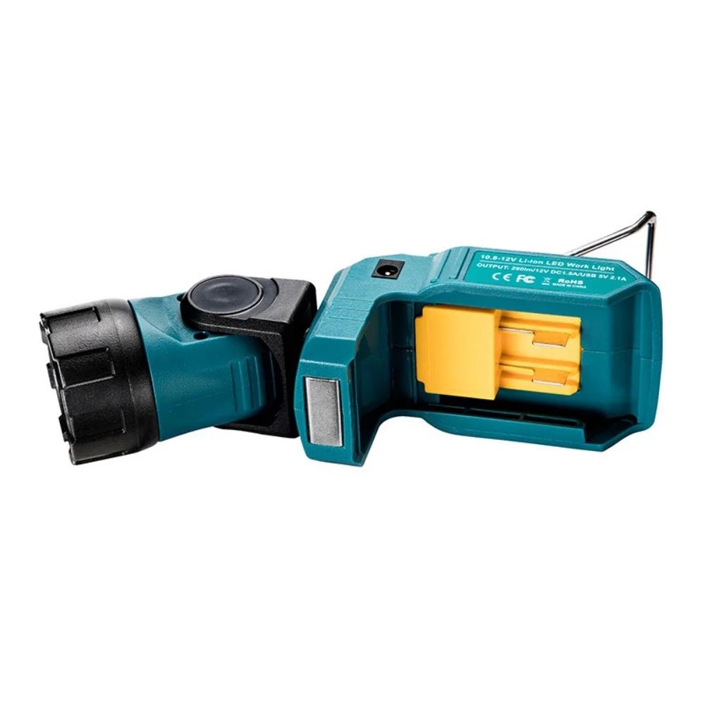 MT Universal Rotating Light for Makita 10.8-12V Flush Mount Li-Ion Batteries DCL510 Flashlight Work Light for Emergency Lighting