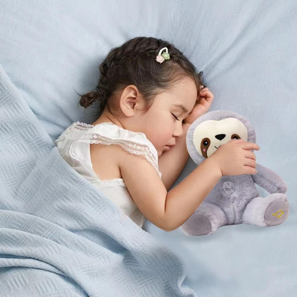 Simulation Sloth Breathing Toy Heart Baby Breath Toy Cute Sound Sleeping Doll Newborn Toddler