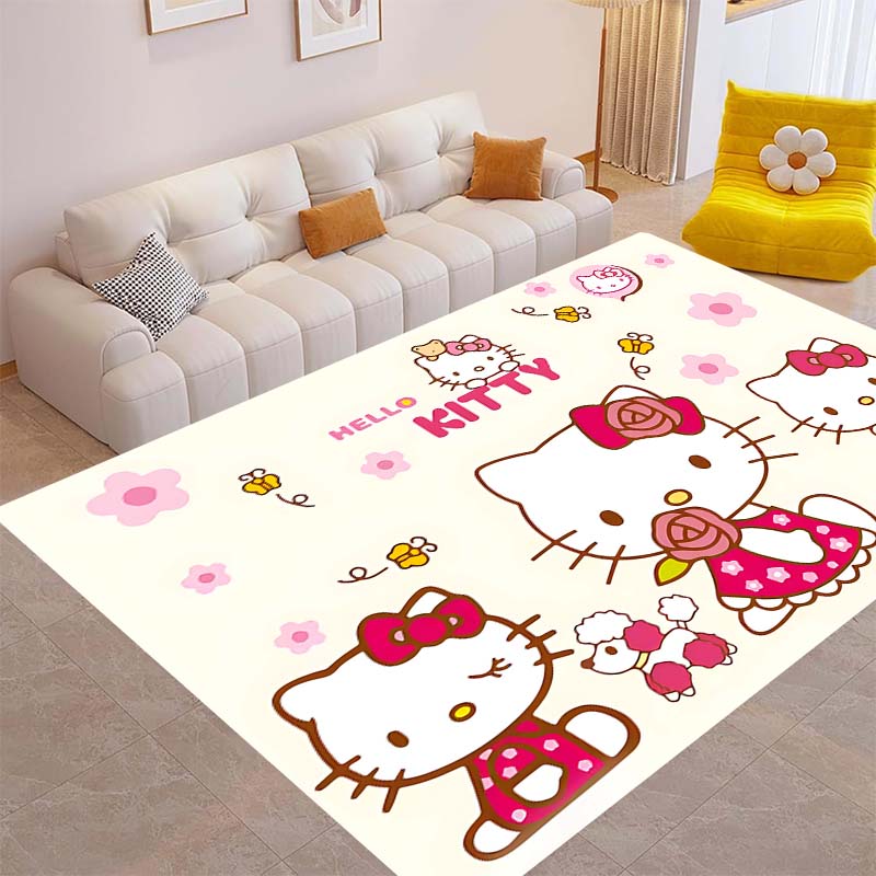 This Brand New Hello Kitty Rug Is Perfect for Home Décor and Can Be Used In Game Rooms, Bedrooms, Living Rooms, and Other Spaces