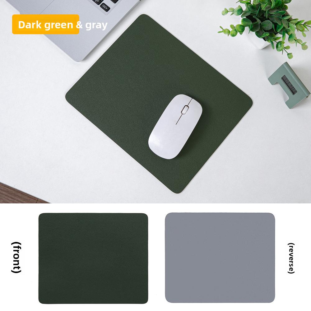 Square Leather Mouse Pad, Small Solid Color Office Desk Mat, Laptop Tablet Leather Mat, Gaming Mat