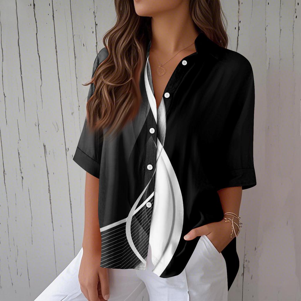 Womens Button Down Shirts Linen Button Down Shirts Half Sleeve Shirts For Women Half Sleeve Tops For Women
