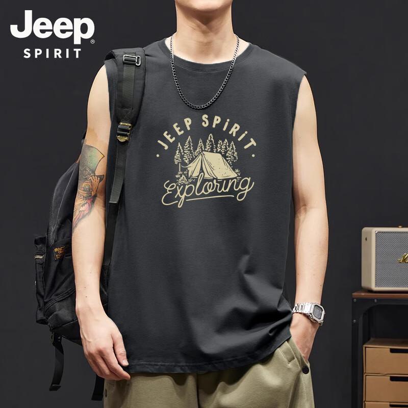 

Мужской летний дышащий повседневный жилет JEEP SPIRIT из чистого хлопка L