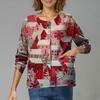 Women's Casual Long-Sleeved Single-Breasted Christmas-Themed Print  Cardigan