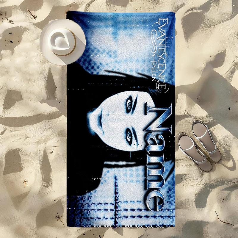 Custom Name Evanescence Fallen Stylish printed beach towel,a quick-drying, absorbent mat suitable for the beach, pool, gym, and travel fans gift