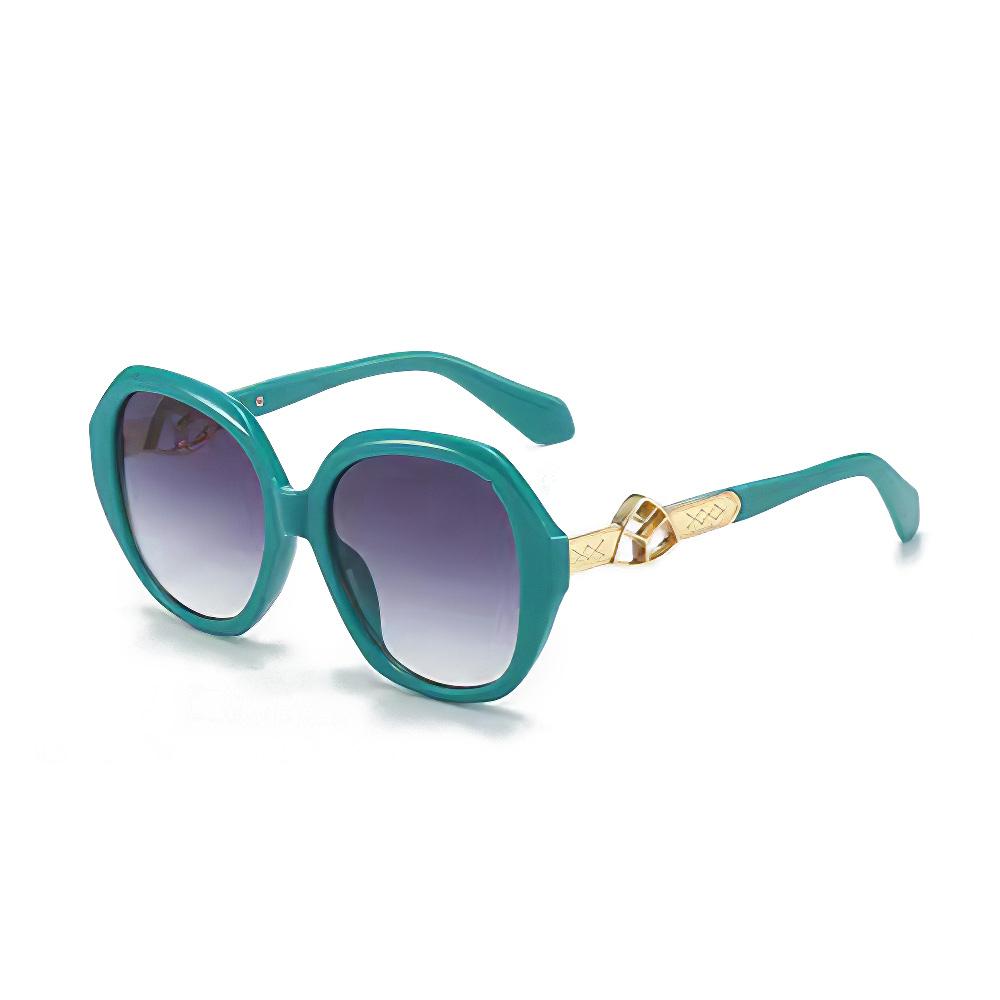 Vintage Sunglasses For Women Fashionable Deep Green Golden Gradient Glasses Trendy Glasses For Both Men Women Sunglasses Women