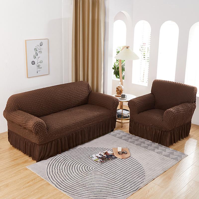 Solid Color Sofa Cover Living Room Combination Non-Slip Stretch Sofa Dust Cover