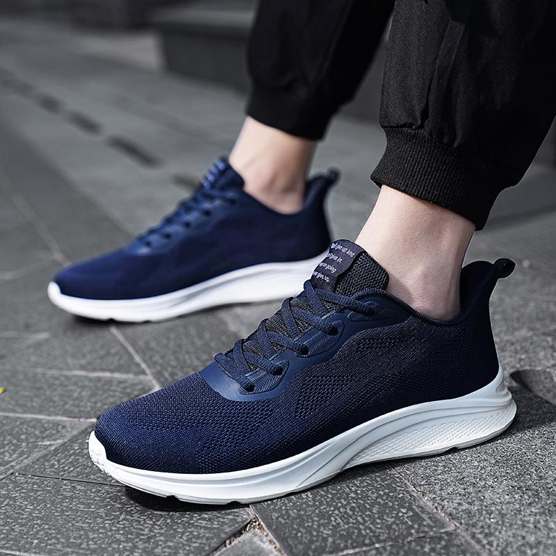 Men's new sports casual shoes Fashion breathable walking flats solid color vulcanized loafer men's shoes large size38-47