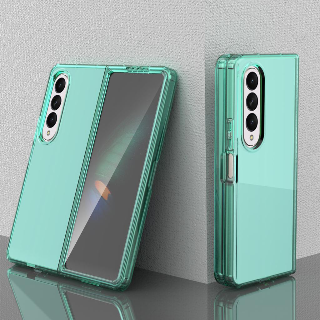 New Model Is Suitable for Samsung Z FOLD4 Mobile Phone Case Transparent Anti Fall Full Inclusive Folding TPU Mobile Phone Case Soft Case