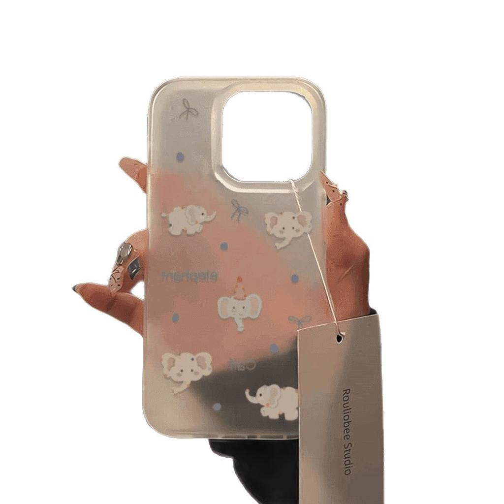Bow Elephant for IPhone15 for Apple 16 Women's Phone Case 13 Promax Cartoon 14 Transparent 12