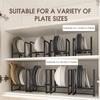 4/2/1pcs kitchen cabinet plate storage countertop dish rack drawer dinner plate partition drain rack layered storage rack