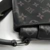 [Pre-Owned] District Mm Monogram Canvas Leather Commuter Briefcase Laptop Bag - Good #JS6989