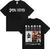 Rappare Eladio Carrion 2025 Trendigt Album Dubbelsidigt Tryck O-ringning T-shirt Herr Hip Hop T-shirt Lös Överdimensionerad Y2K T-shirt Streetwear