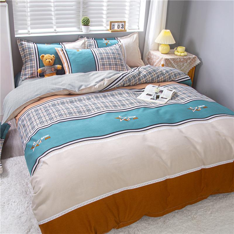 Warm Four-piece Set, Quilt Cover, Bed Linen, Bedding, Single Dormitory Three-piece Set