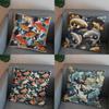 2D Colorful Goldfish Pattern Decorative Throw Pillow Pattern Cushion Cover Suitable For Sofa Bedroom Car Pillow Cover