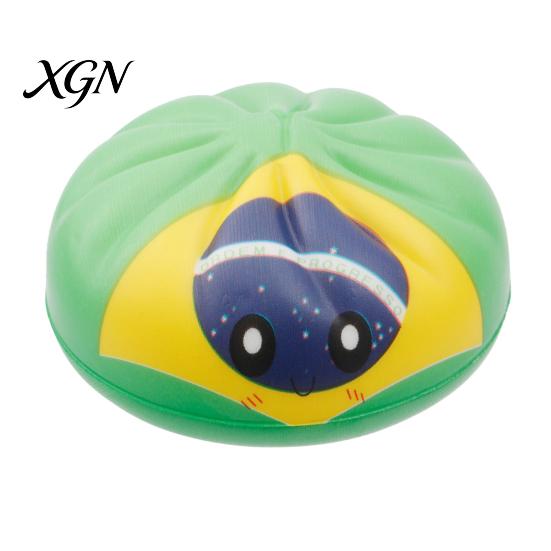 Soft Dumpling Toy 1/6Pcs Cartoon Stress Relief Anti-anxiety Flag Pattern Steamed Bun Squeeze Fidget Hand Relaxation Decompression Gadget Tool