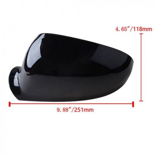 For VW Golf MK5 R32 GTI Jetta Passat Rearview Side Mirror Cover Cap Glossy Black